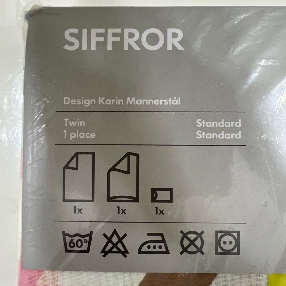 IKEA SIFFROR Karin Mannerstal Twin Standard Bedding Set Numbers 401.015.87 - Picture 3 of 8